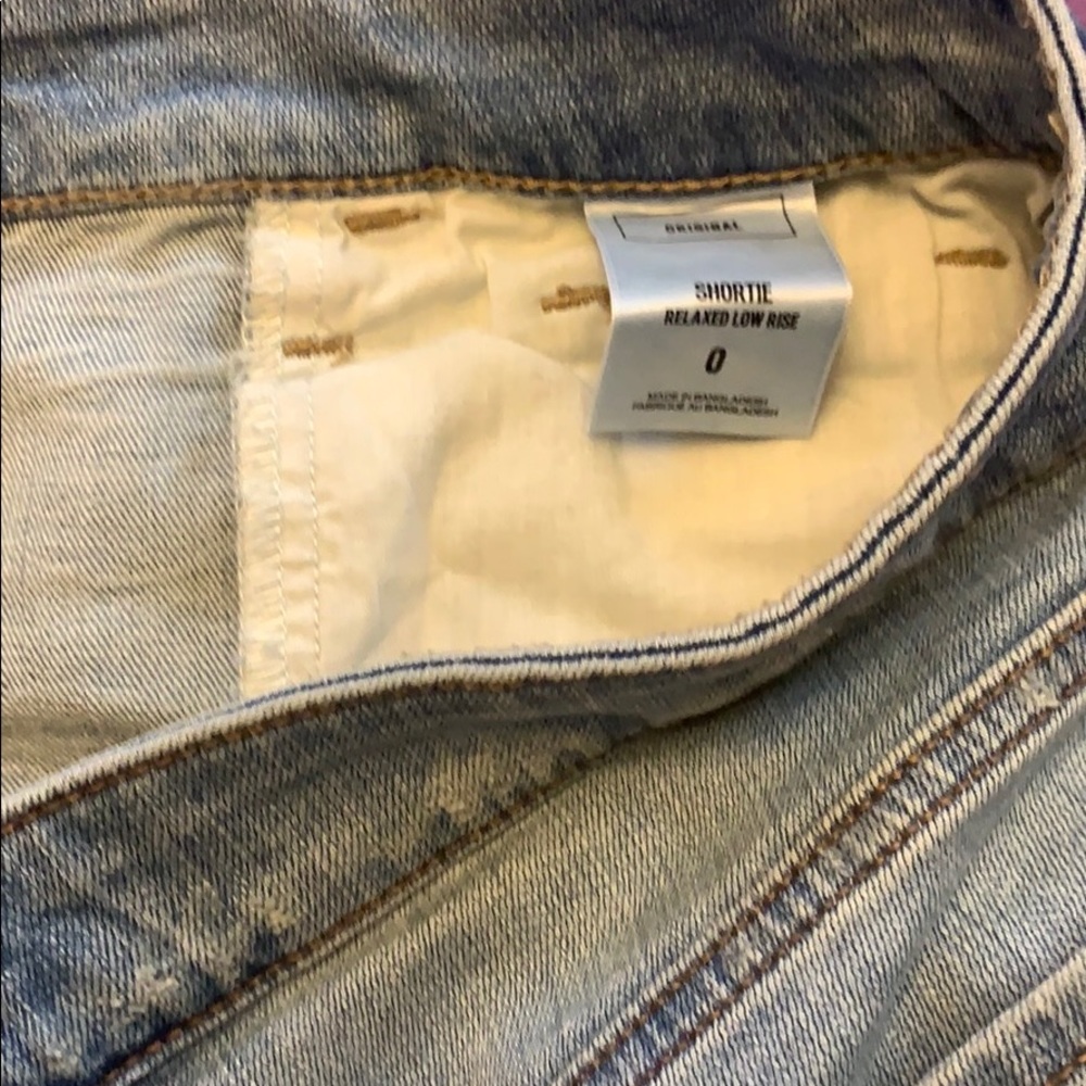 Express Jean shorts. Distressed. Very short - Picture 4 of 4